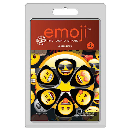 Perris 6-Pack "Emoji Variety Faces" Licensed Guitar Picks Pack