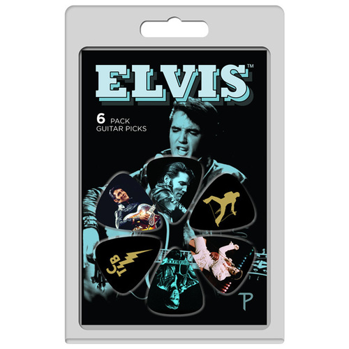 Perris 6-Pack Elvis Presley Variety Licensed Guitar Picks Pack