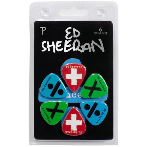 Perris 6-Pack Ed Sheeran Variety Licensed Guitar Picks Pack
