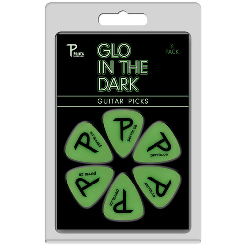 Perris 6-Pack Glo In The Dark Guitar Picks Pack