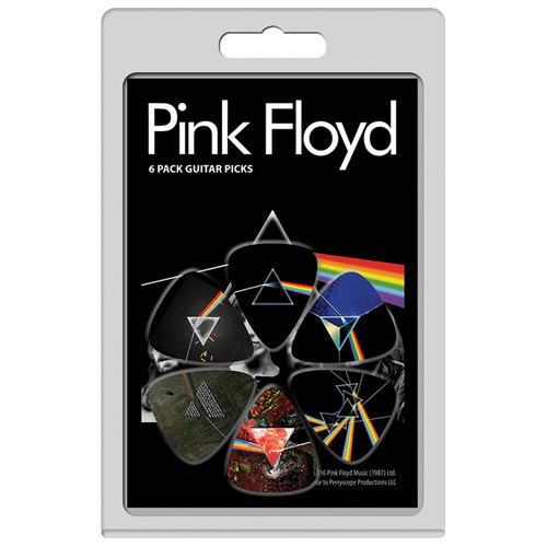 Perris 6-Pack Pink Floyd Variety-3 Licensed Guitar Picks Pack