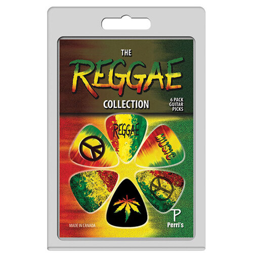 Perris 6-Pack "The Reggae Collection" Licensed Guitar Picks Pack