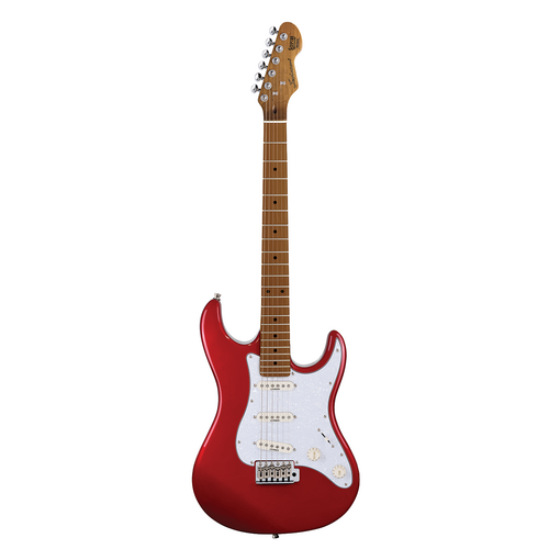 Levinson Sceptre Ventana Std Double Cutaway Candy Apple Red SSS w Maple Board