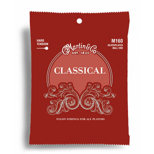 Martin Classical Nylon/Silver Hard Tension Ball End String Set (28-43)