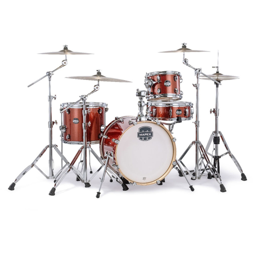 Mapex MA486SOR Mars Birch Series 4-Pce Drum Kit in Blood Orange Sparkle