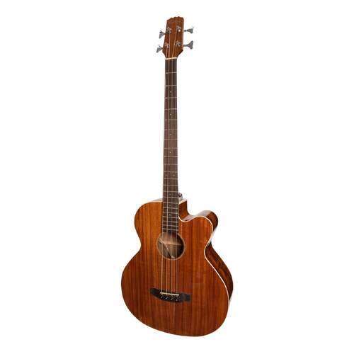 Martinez 'Southern Star Series' Koa Solid Top AC/EL Cutaway Bass Guitar (Natural Gloss)