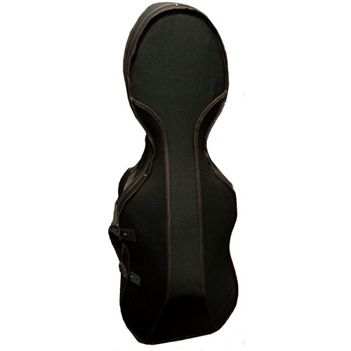 MBT 1/2 Size Hard-Foam Cello Case with Wheels in Black/Brown