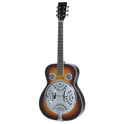 Martinez Round-Neck Spider Style Resonator Guitar (Vintage Sunburst)