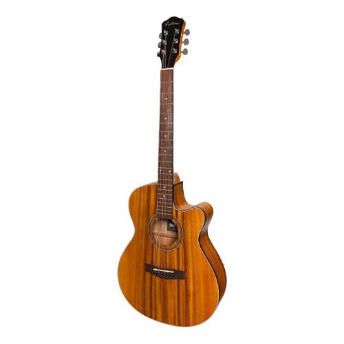 Martinez '41 Series' Folk Size Cutaway AC/EL Guitar (Koa)
