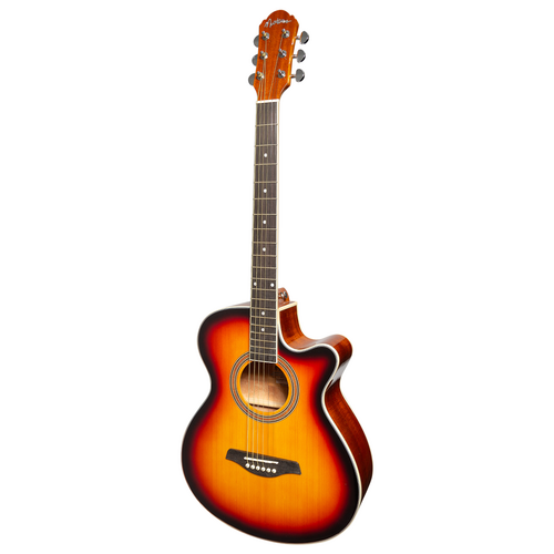 Martinez '41 Series' Folk Size Cutaway AC/EL Guitar (Sunburst)