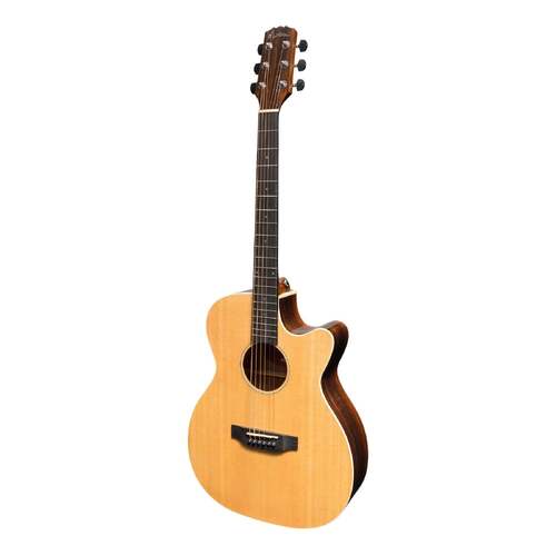 Martinez 'Southern Star Series' Spruce Solid Top AC/EL Small Body Cutaway Guitar (Natural Gloss)