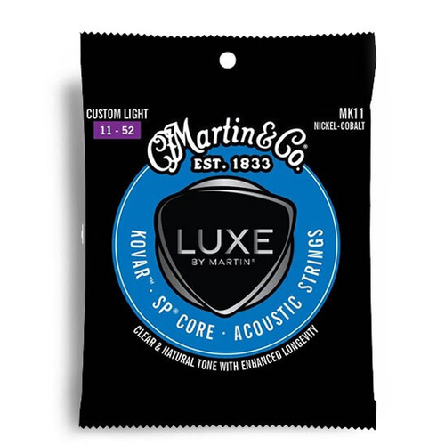 Martin Luxe Series Kovar SP Nickel Cobalt Custom Light Guitar String Set (11-52)