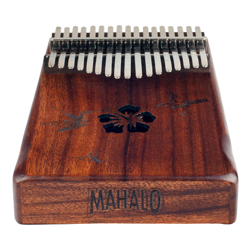 Mahalo Hibiscus Kalimba Natural Laser Engraved