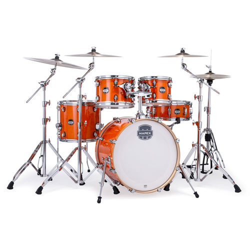 Mapex MM504SFOG Mars Maple Series 5-Pce Drum Kit in Glossy Amber