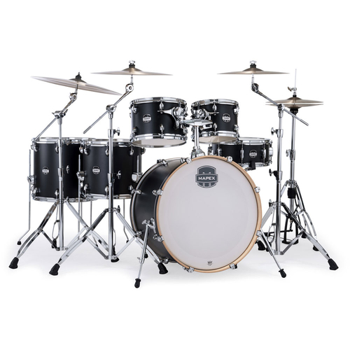Mapex MM628SFUKD Mars Maple Series 5-Pce Drum Kit in Matte Black