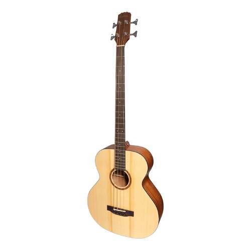 Martinez 'Natural Series' Spruce Top AC/EL Bass Guitar (Open Pore)