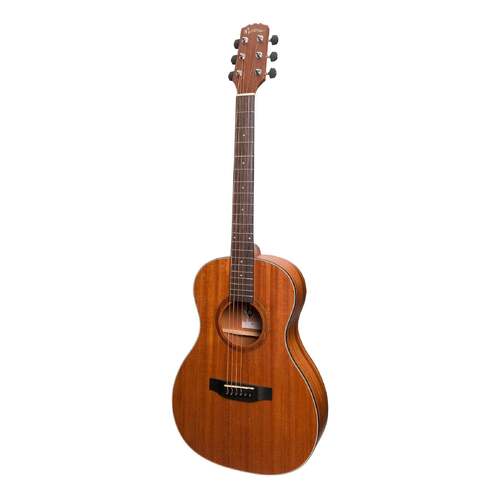 Martinez 'Natural Series' Mahogany Top AC/EL Parlour Guitar (Open Pore)