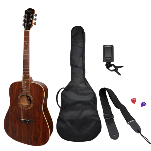 Martinez '41 Series' Dreadnought Acoustic Guitar Pack (Rosewood)