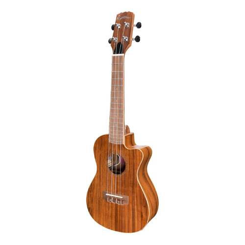 Martinez 'Southern Belle 8 Series' Koa Solid Top Electric Cutaway Concert Ukulele with Hard Case (Natural Gloss)