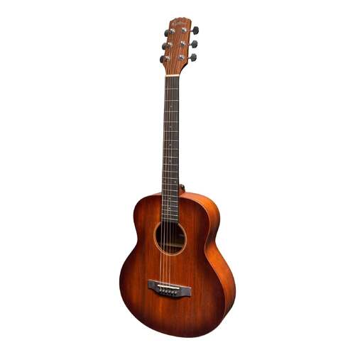 Martinez 'Southern Star Series' Mahogany Solid Top AC/EL TS-Mini Guitar (Satin Sunburst)