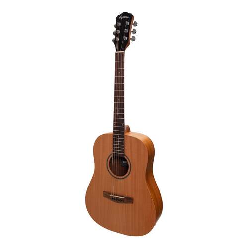 Martinez AC/EL Middy Traveller Guitar with Built-In Tuner (Mahogany)
