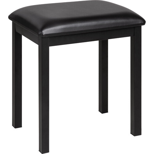 NU-X Keyboard/Piano Bench Wood & Vinyl with Storage in Black