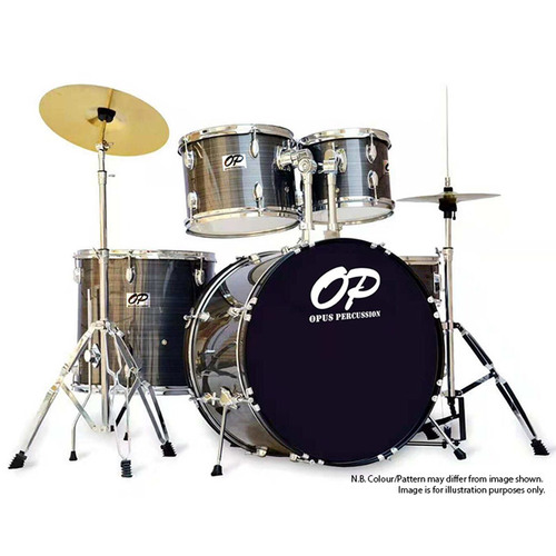 Opus Percussion 6-Piece Rock Drum Kit in Grey Slate