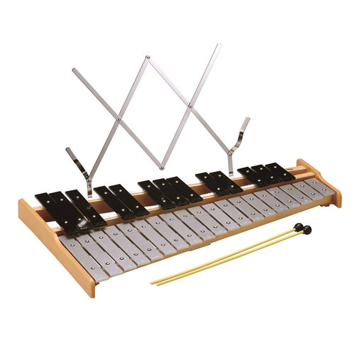 Opus Percussion 32-Note Glockenspiel with Sheet Music Holder & Beaters