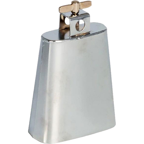Opus Percussion 4.5" Cowbell with Mount in Brushed Nickel Finish
