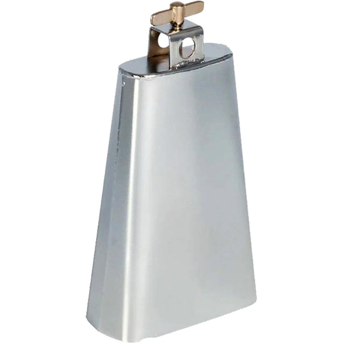 Opus Percussion 6.5" Cowbell with Mount in Brushed Nickel Finish