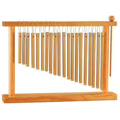 Opus Percussion 20 Bar Chime Set on Wooden Frame Stand with Mallet