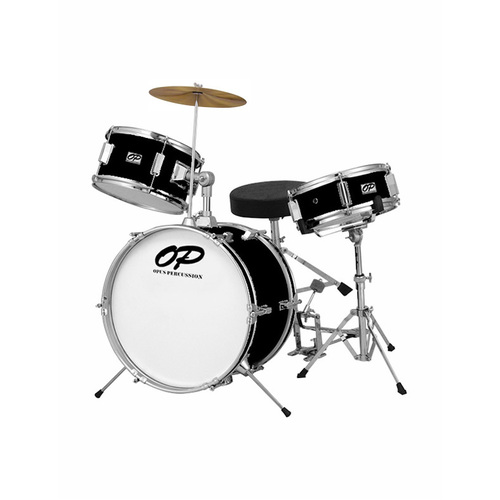 Opus Percussion 3-Piece Junior Drum Kit in Black