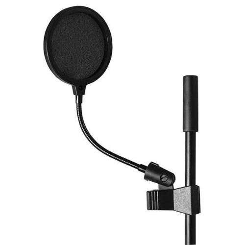 On Stage Pop Blocker 4" with Gooseneck and Clothespin-Style ShaFT Clip