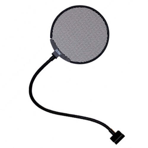 On-Stage Metal Pop Blocker 5.38" with Gooseneck and C-Clamp