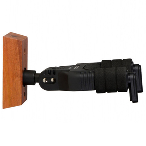 On-Stage Straight Facing Locking Wall-Mount Guitar Hanger with Wood Base