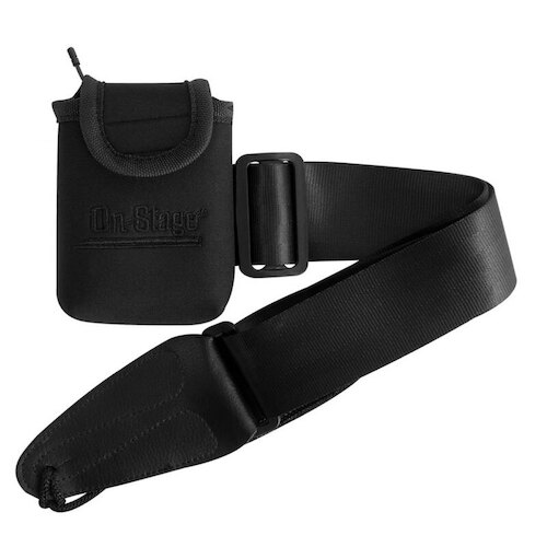 On Stage Wireless Transmitter Pouch with Guitar Strap