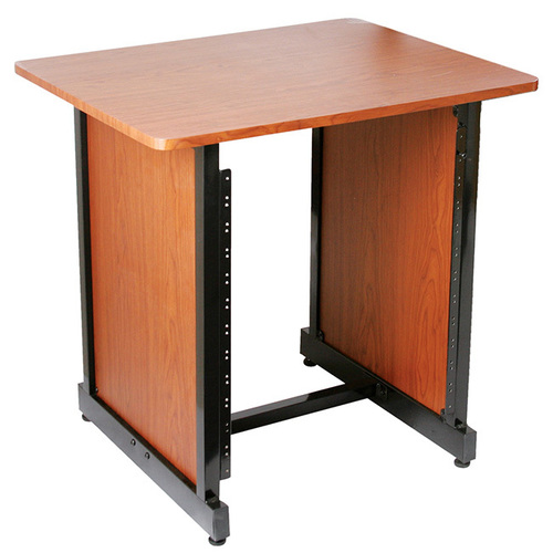 On Stage Wooden Rack Cabinet in Rosewood/Black Steel Frame