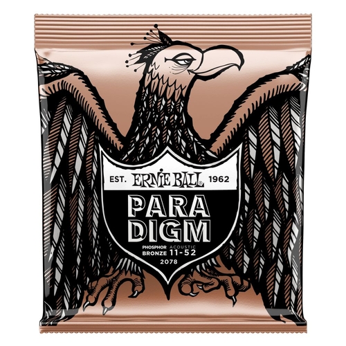 Ernie Ball 2078 Paradigm Light Phosphor Bronze Acoustic Guitar Strings 11-52 Gauge