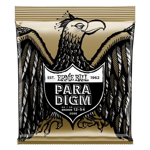 Ernie Ball 2086 Paradigm Medium Light 80/20 Bronze Acoustic Guitar Strings 12-54 Gauge