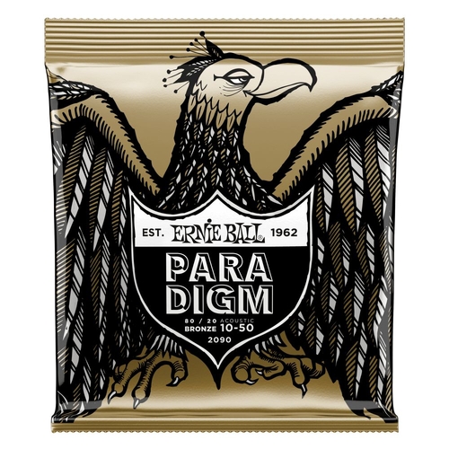 Ernie Ball 2090 Paradigm Extra Light 80/20 Bronze Acoustic Guitar Strings 10-50 Gauge