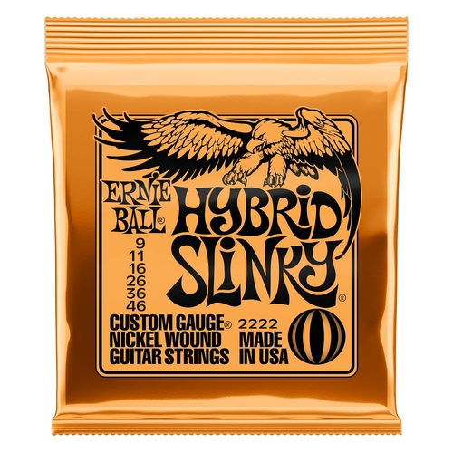 Ernie Ball 2222 Hybrid Slinky Electric Guitar 6-String Set Light 9-46
