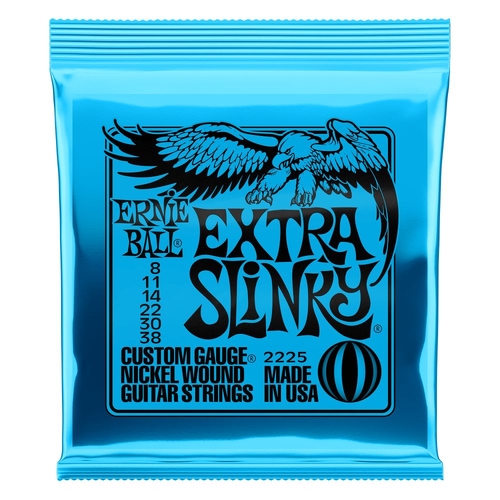 Ernie Ball 2225 Extra Slinky Nickel Wound Electric Guitar Strings 8-38 Gauge