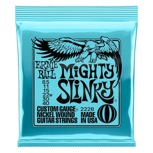 Ernie Ball Mighty Slinky Nickel Wound Electric Guitar Strings 8.5 - 40 Gauge
