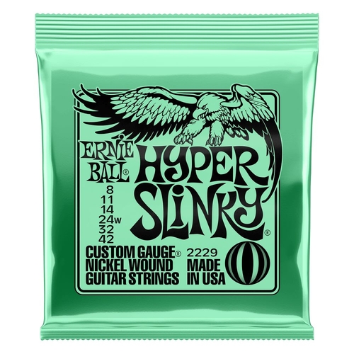 Hyper Slinky Nickel Wound Electric Guitar Strings 8 - 42 Gauge