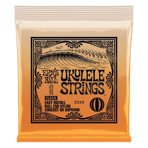 Ernie Ball 2329 Concert/Soprano Ukulele Ball-End Nylon Strings Clear