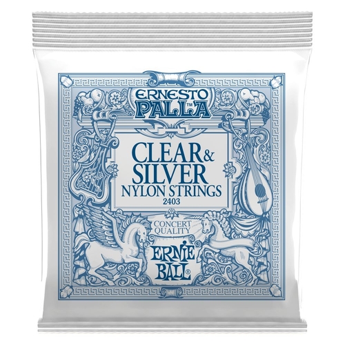 Ernie Ball 2403 Ernesto Palla Clear & Silver Nylon Classical Guitar Strings
