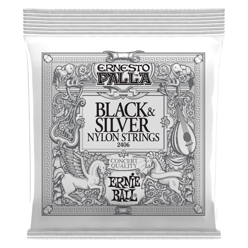Ernie Ball 2406 Ernesto Palla Black & Silver Nylon Classical Guitar Strings