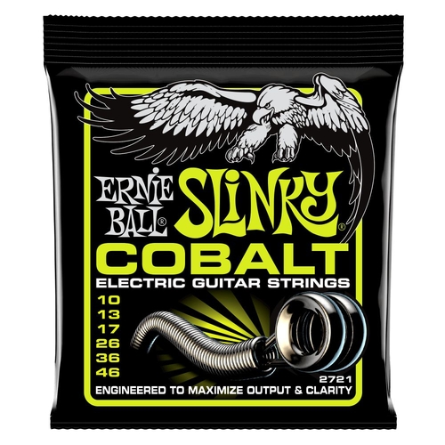 Ernie Ball 2721 Regular Slinky Cobalt Electric Guitar Strings 10-46 Gauge