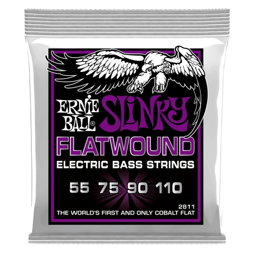 Ernie Ball 2811 Power Slinky Flatwound Electric Bass Strings 55-110 Gauge