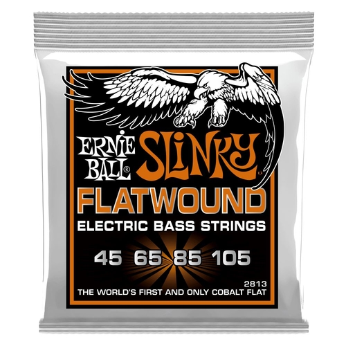 Ernie Ball 2813 Hybrid Slinky Flatwound Electric Bass Strings 45-105 Gauge
